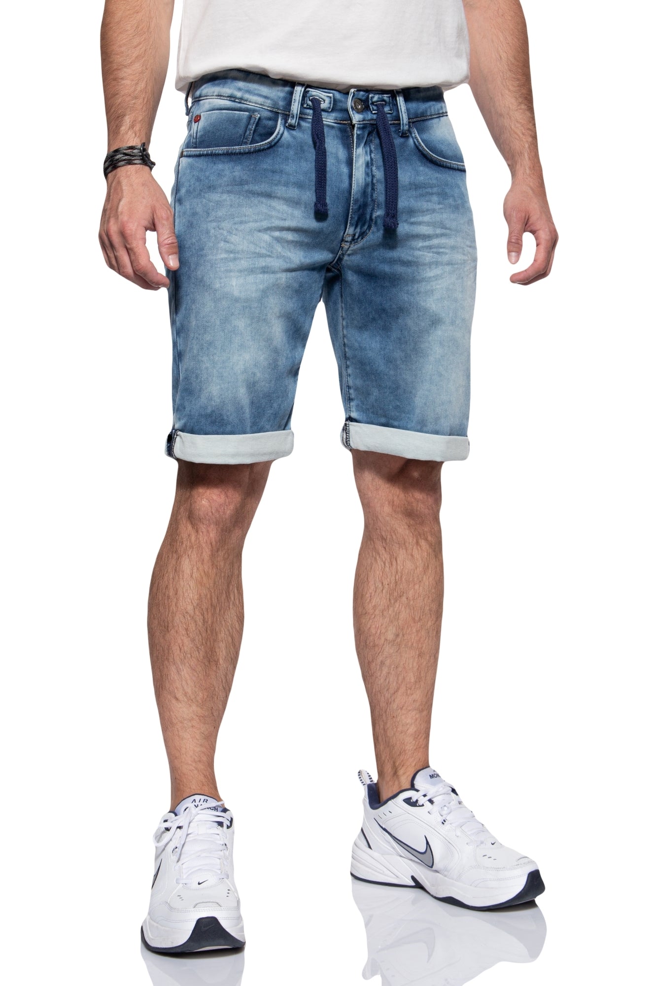 Jogg Shorts im Denim-Look