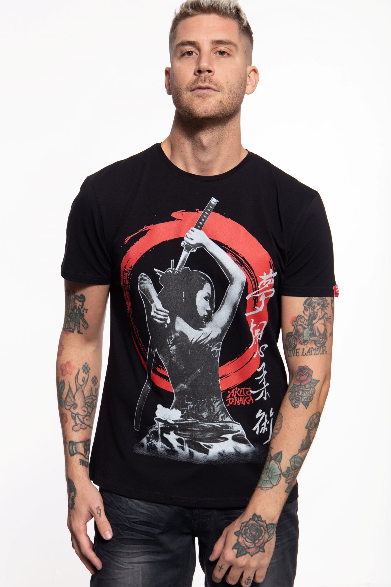 T-Shirt mit Print in der Front Geisha