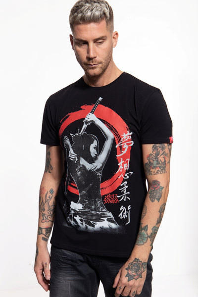 T-Shirt mit Print in der Front Geisha