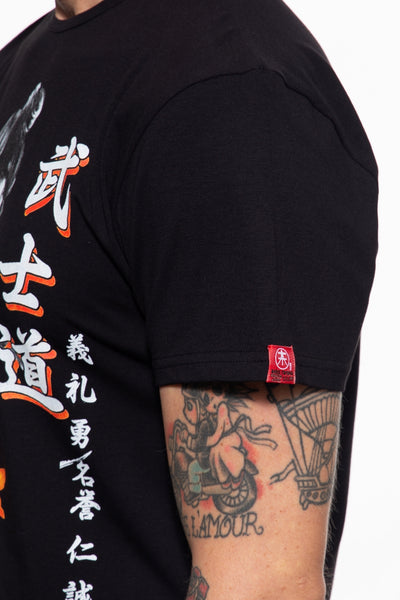 T-Shirt with Samurai Print
