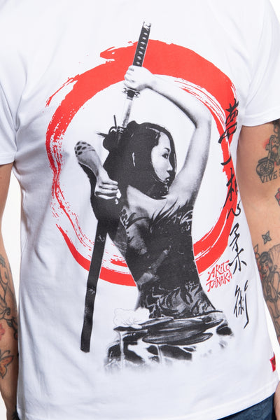 T-Shirt mit Print in der Front Geisha