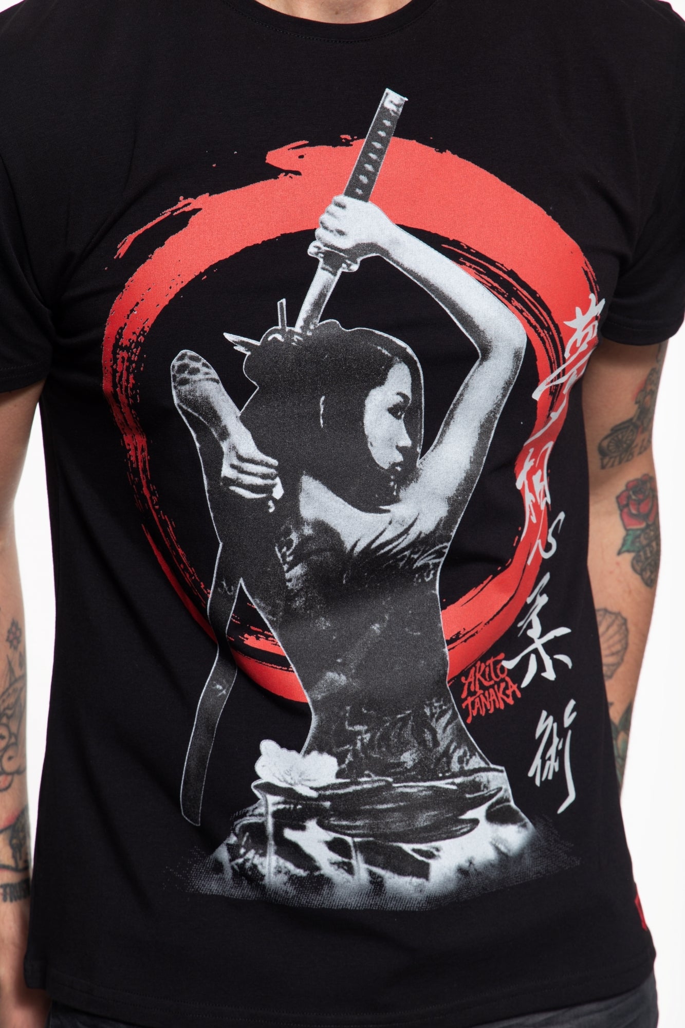 T-Shirt mit Print in der Front Geisha