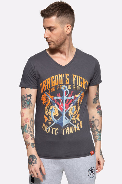 T-Shirt mit Frontprint Dragon Anchor