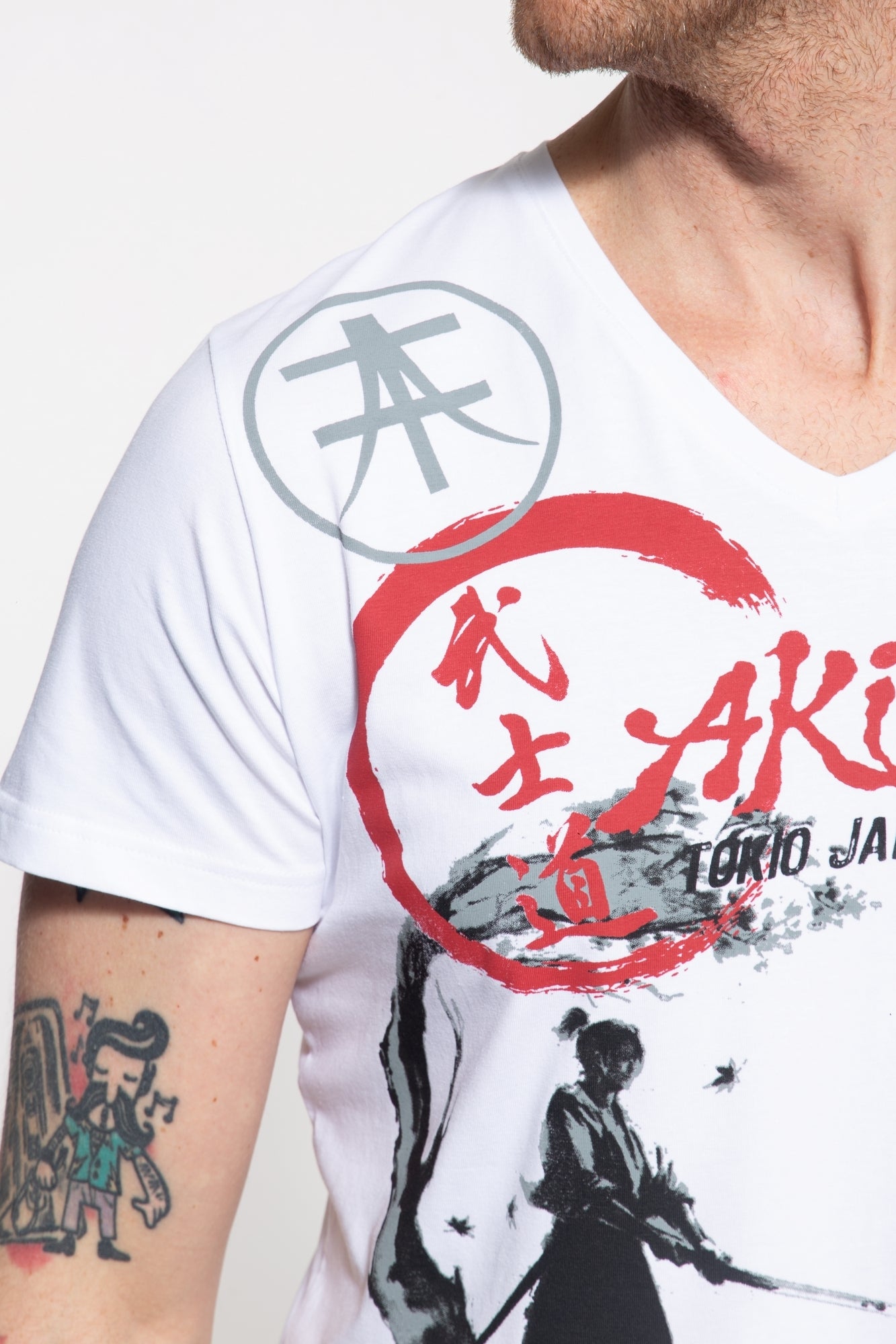 T-Shirt mit Frontprint Strong Geisha