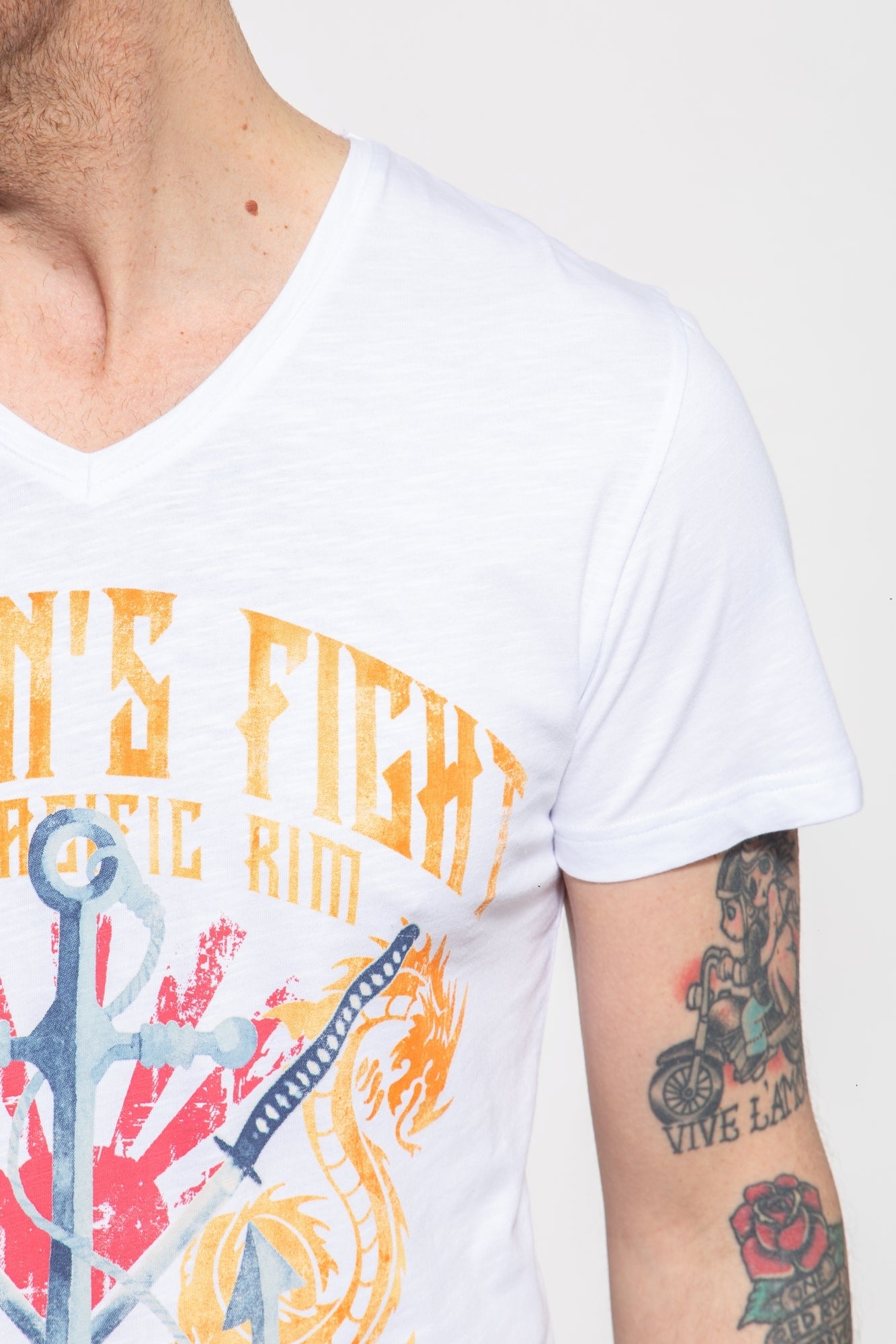 T-Shirt mit Frontprint Dragon Anchor