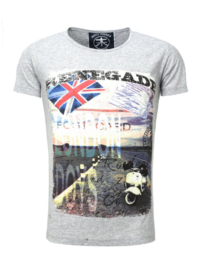 Rundhalsshirt mit farbigem Fotodruck Renegade Motors