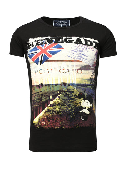 Rundhalsshirt mit farbigem Fotodruck Renegade Motors