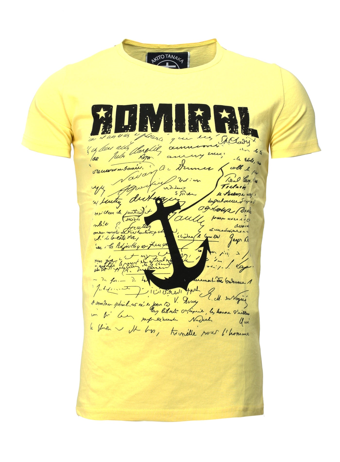 Rundhalsshirt mit Anker Motiv Admiral