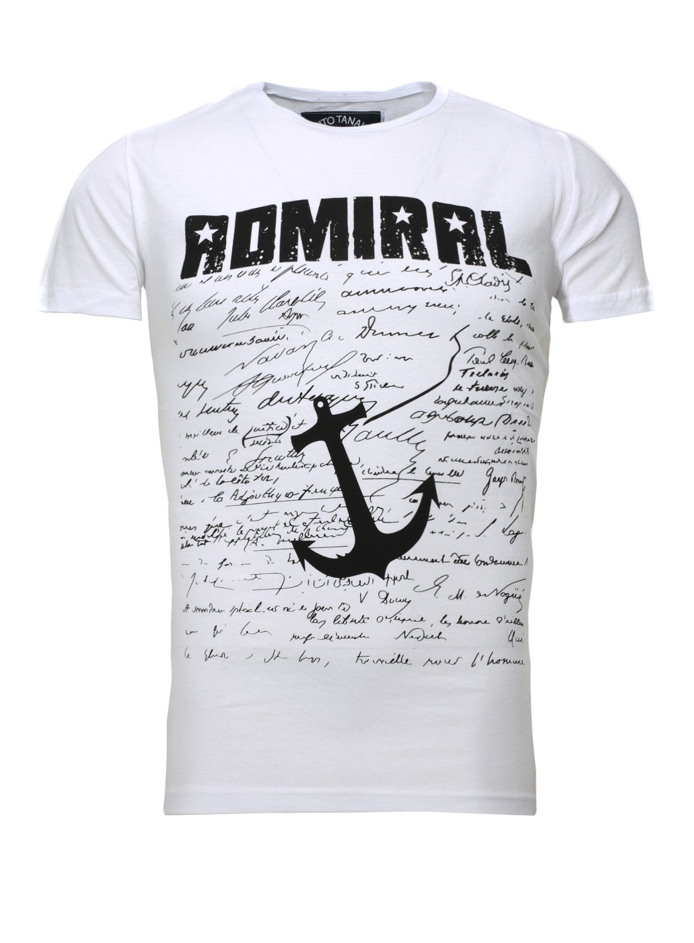 Rundhalsshirt mit Anker Motiv Admiral