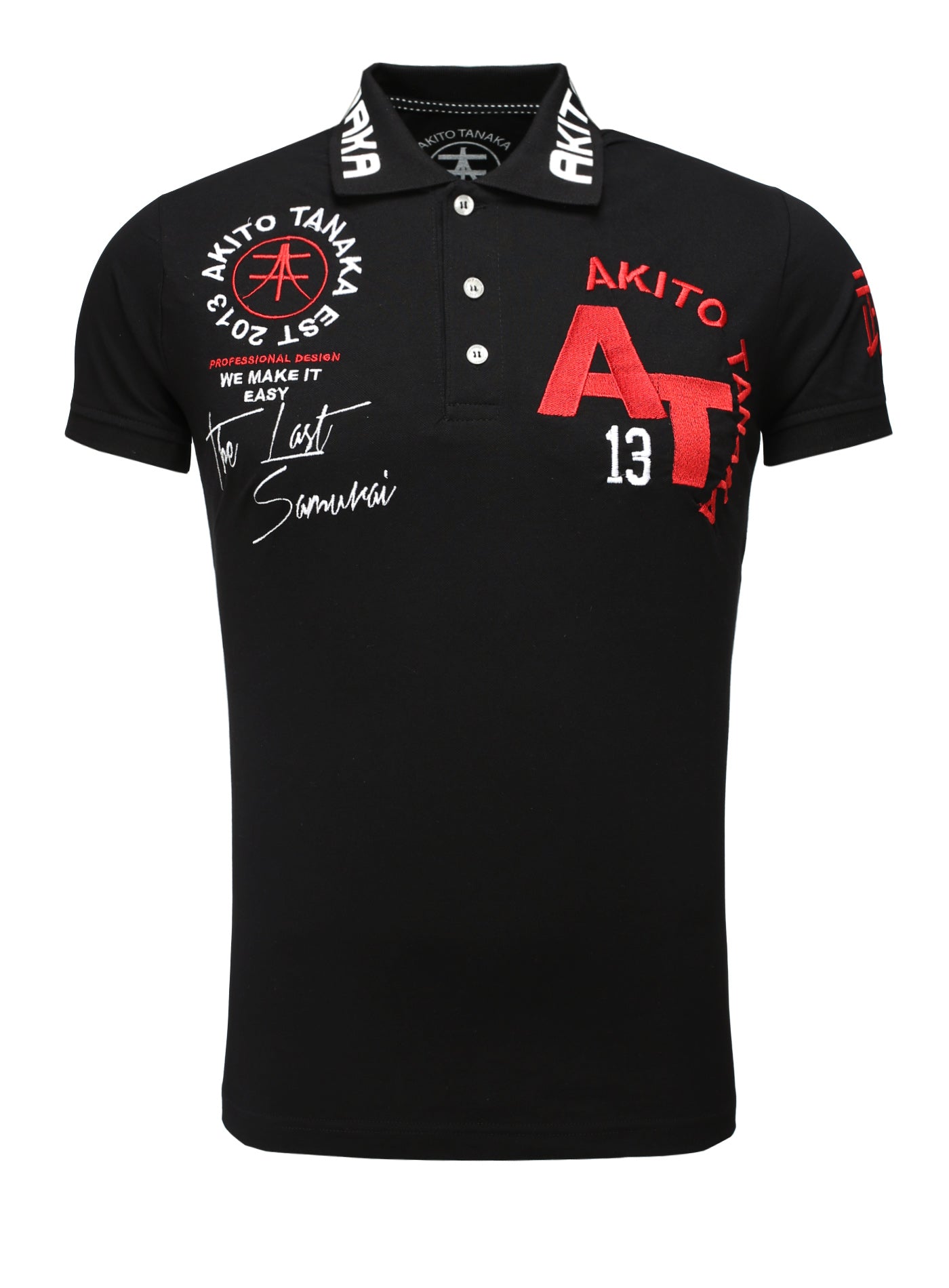 Poloshirt mit Stickereien und Applikationen Design