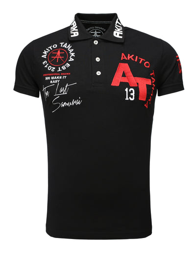 Poloshirt mit Stickereien und Applikationen Design
