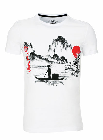 Rundhalsshirt mit japanischem Motiv Nagasaki
