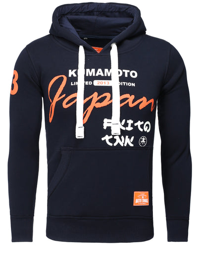 Kapuzenpullover mit Kontrast Print » Japan13 « Japan13