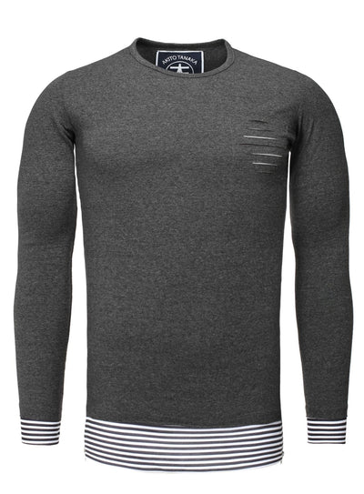 Longsleeve mit seitlichem Zip Stripe Crack