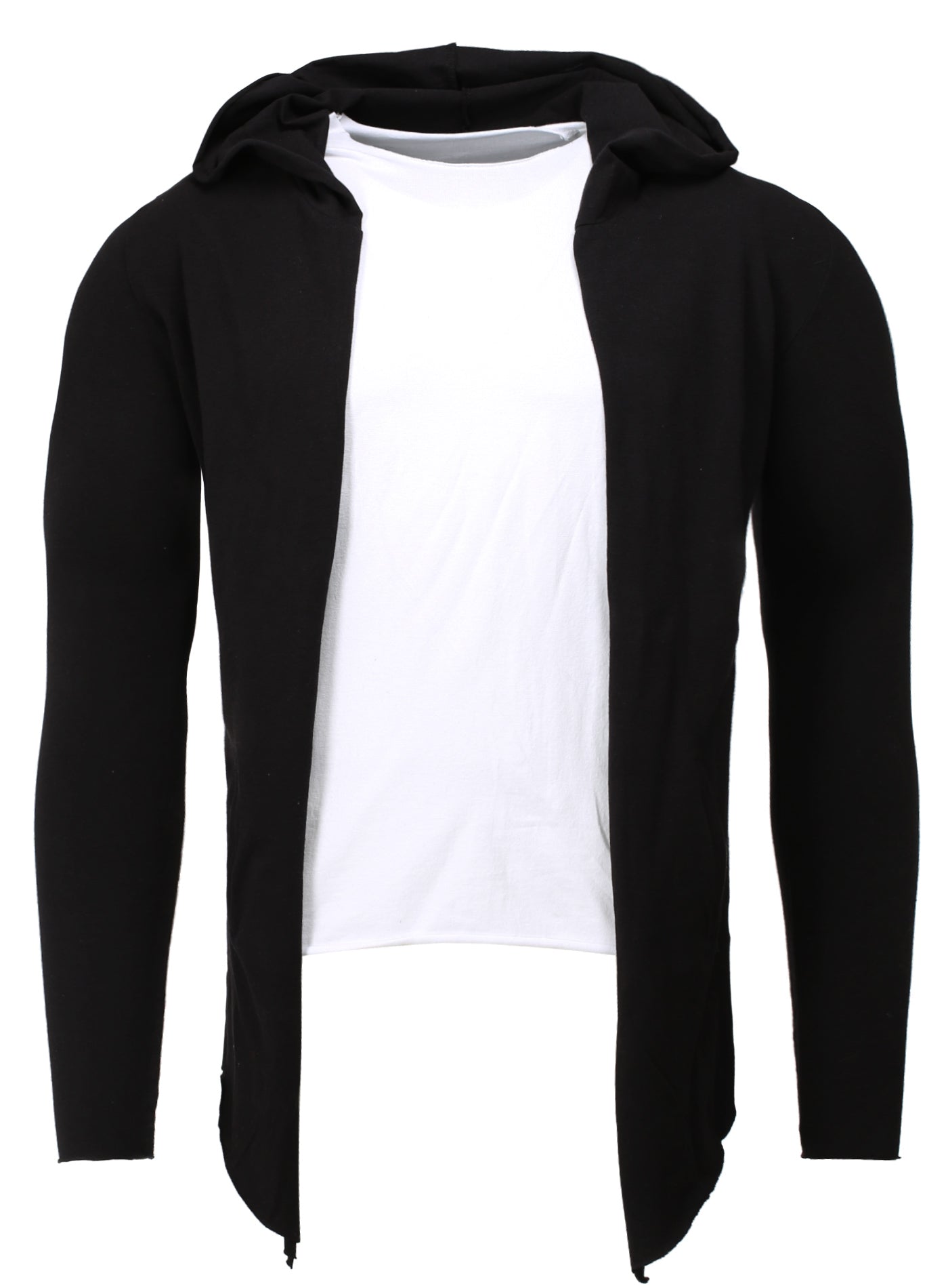 Kapuzenshirt im 2-in-1 Layering Look Long Stylist Sweat
