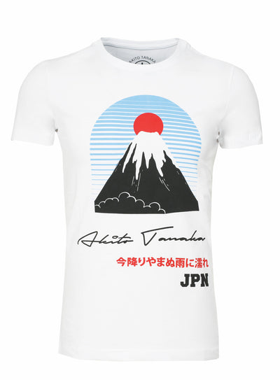 Rundhalsshirt mit Front Aufdruck Takao