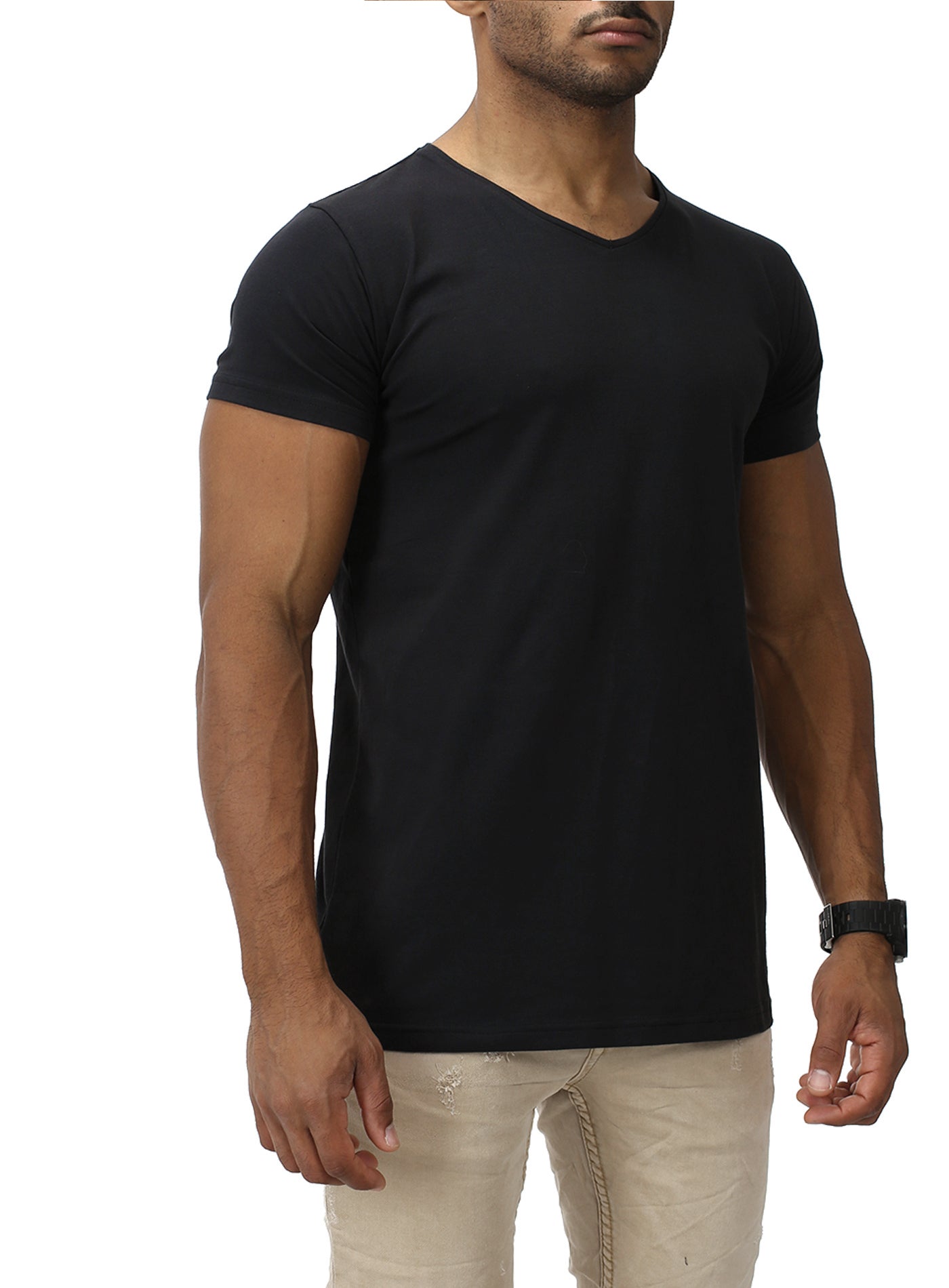 Basic Slim Fit T-Shirt V-Neck HIGH