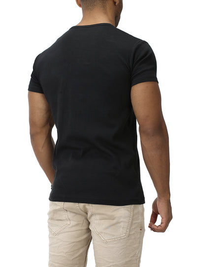 Basic Slim Fit T-Shirt Big Button