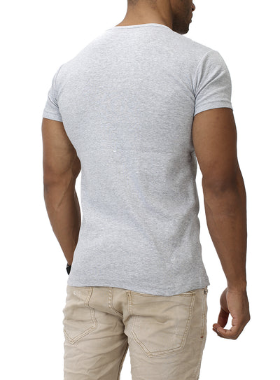 Basic Slim Fit T-Shirt Small Button