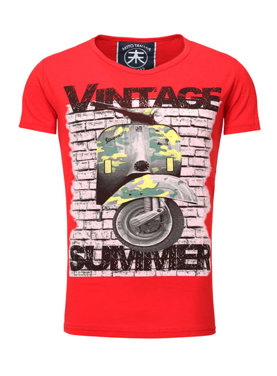 Rundhalsshirt mit Vintage Fotodruck Vintage Summer