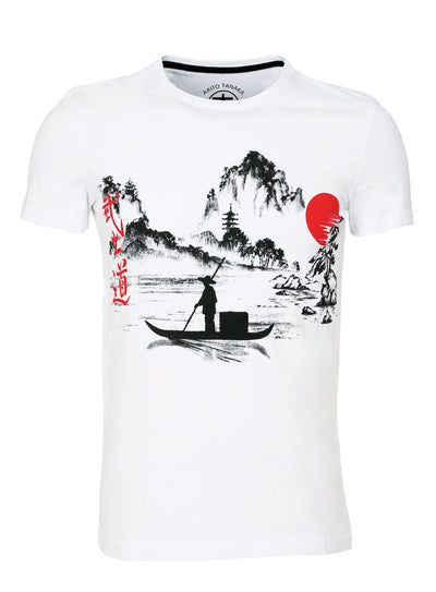 Rundhalsshirt mit japanischem Motiv Nagasaki