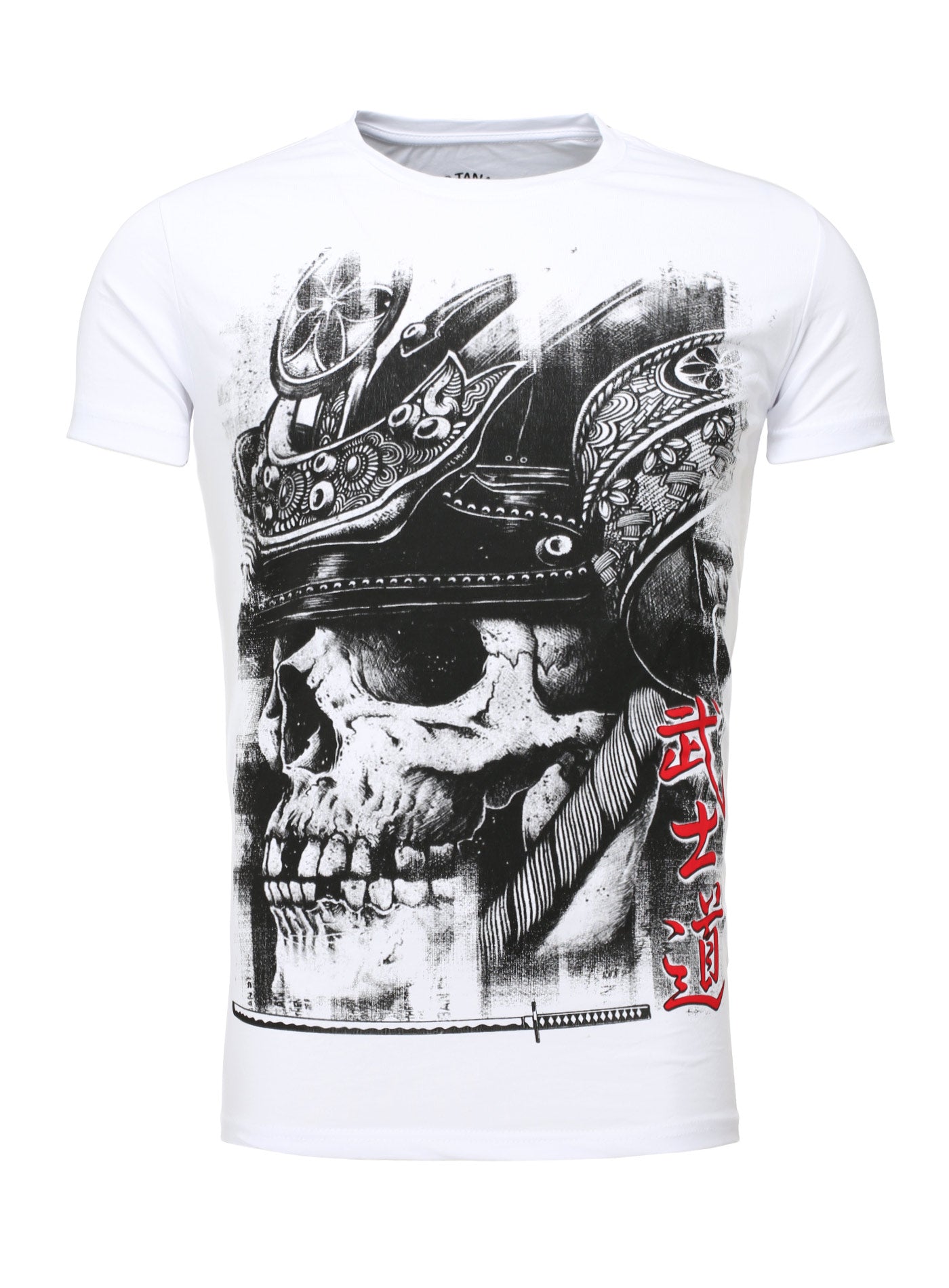 Rundhalsshirt mit Skull Frontprint