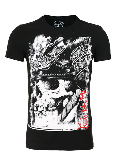 Rundhalsshirt mit Skull Frontprint