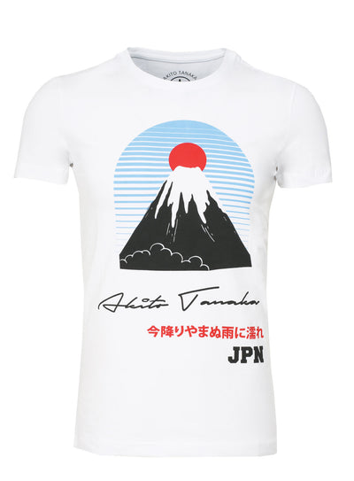 Rundhalsshirt mit Front Aufdruck Takao