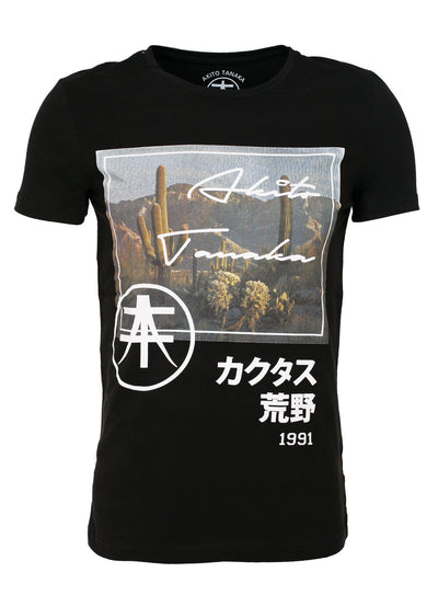 Rundhalsshirt mit Fotoprint vorne Takao