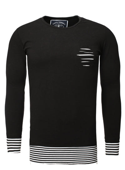 Longsleeve mit seitlichem Zip Stripe Crack
