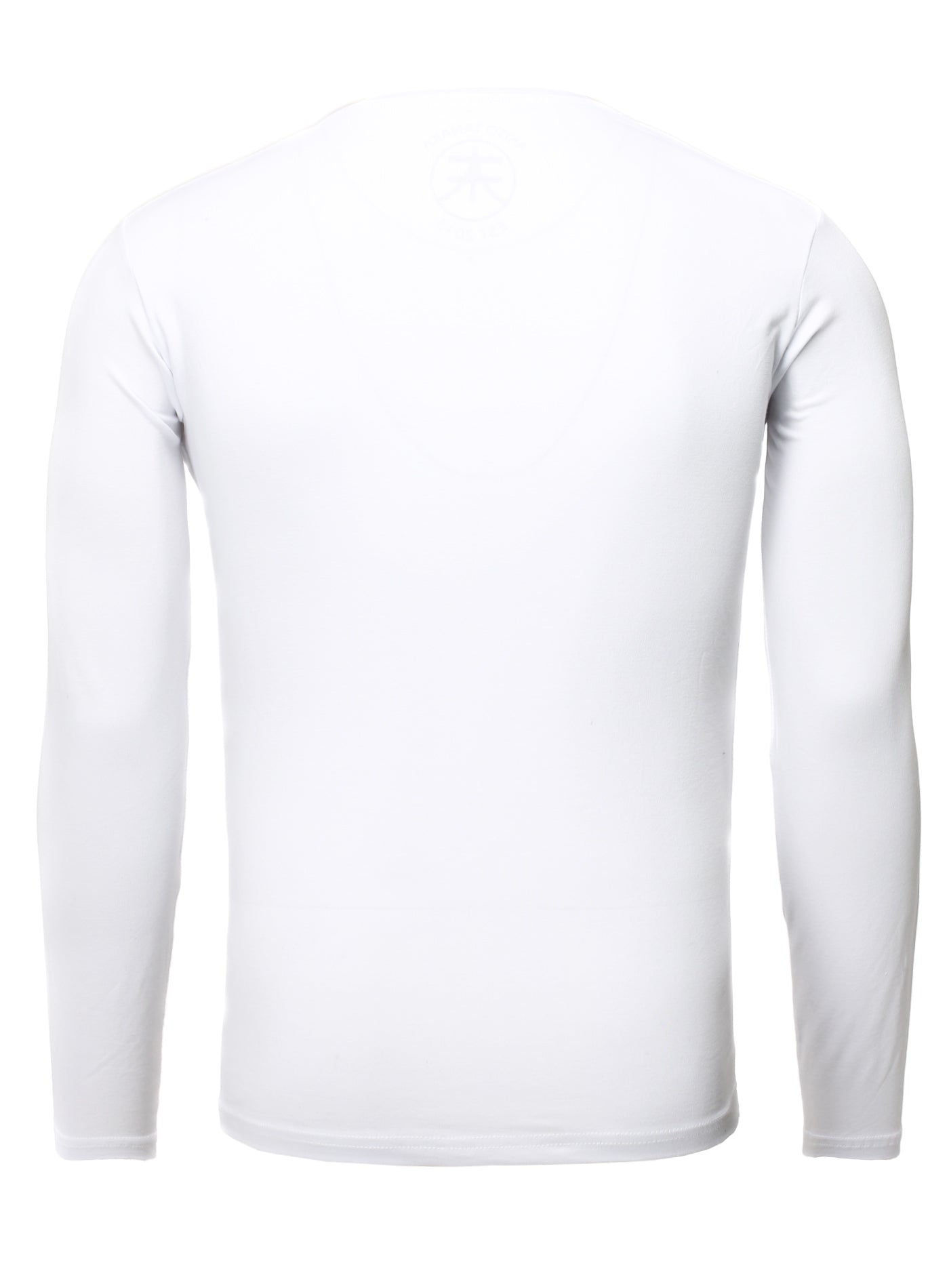 Basic V-Neck Langarmshirt Basic Form mit Logostickerei