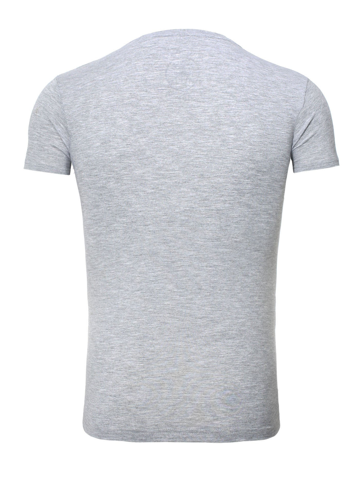 Basic V-Neck Kurzarmshirt Basic Form mit Logostickerei