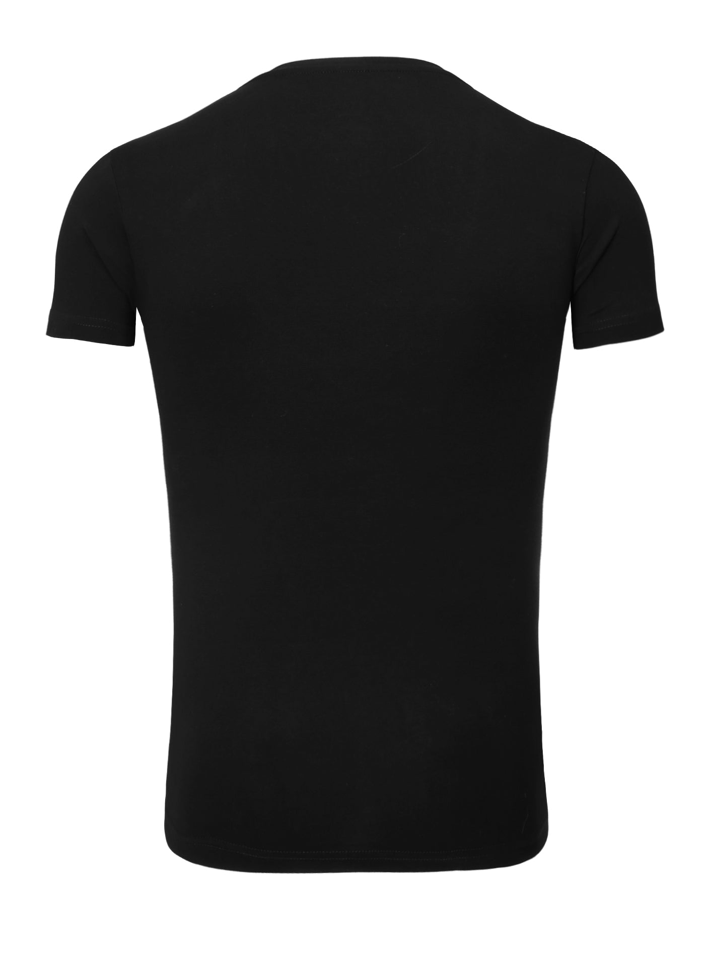 Basic V-Neck Kurzarmshirt Basic Form mit Logostickerei