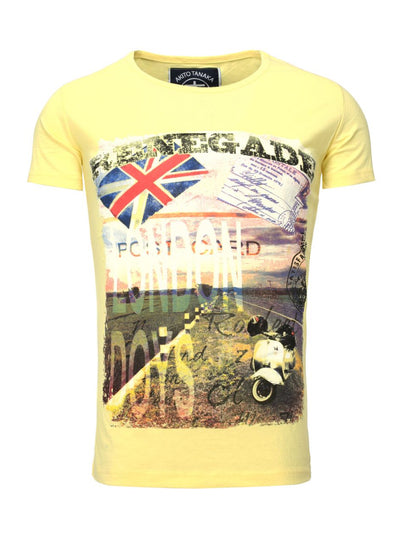 Rundhalsshirt mit farbigem Fotodruck Renegade Motors