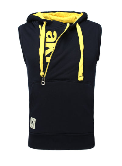 Kapuzenweste mit Stickerei Vertical Zip Vest