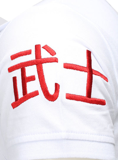 Poloshirt mit Stickereien und Applikationen Design