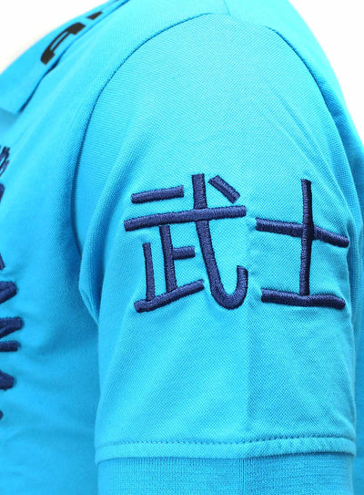 Poloshirt mit Stickereien und Applikationen Design