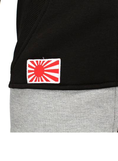 Kapuzensweatjacke mit Applikationen Japan Sweat