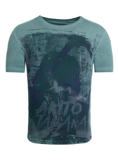 T-Shirt mit Front Druck im Japanischen Look Tatoo Woman