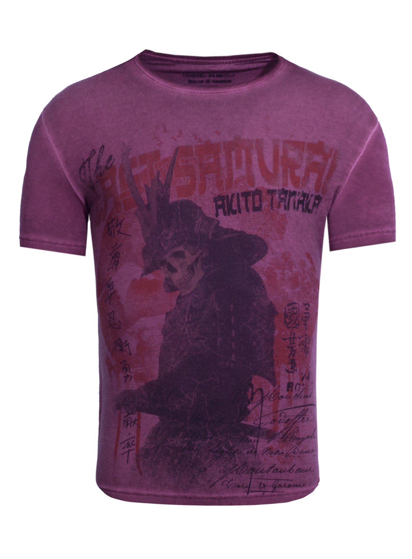 PrinT-Shirt mit Totenkopf Fotodruck Samurai Skull