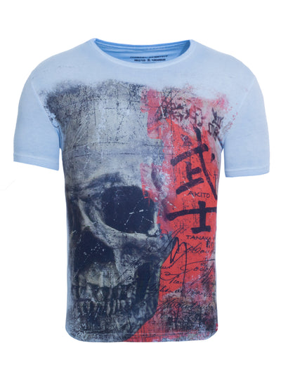 T-Shirt mit großem Skull Druck Japan Skull