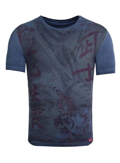 T-Shirt mit Tiger Motiv Samurai Fighter