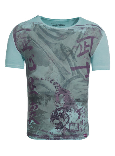 T-Shirt mit Tiger Motiv Samurai Fighter