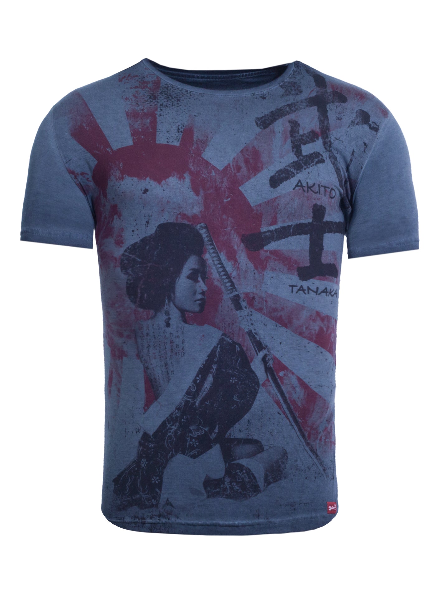 T-Shirt mit Geisha Print Geisha Flag