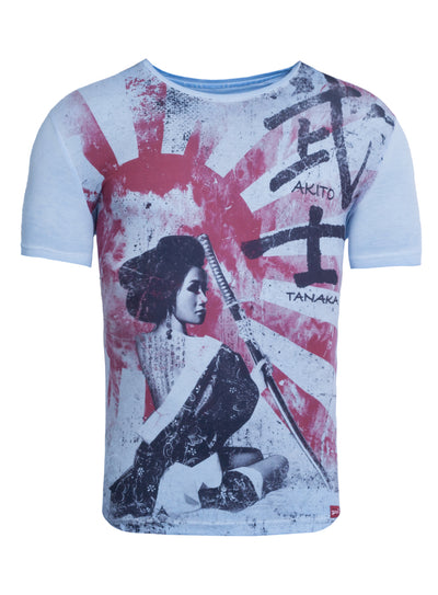 T-Shirt mit Geisha Print Geisha Flag