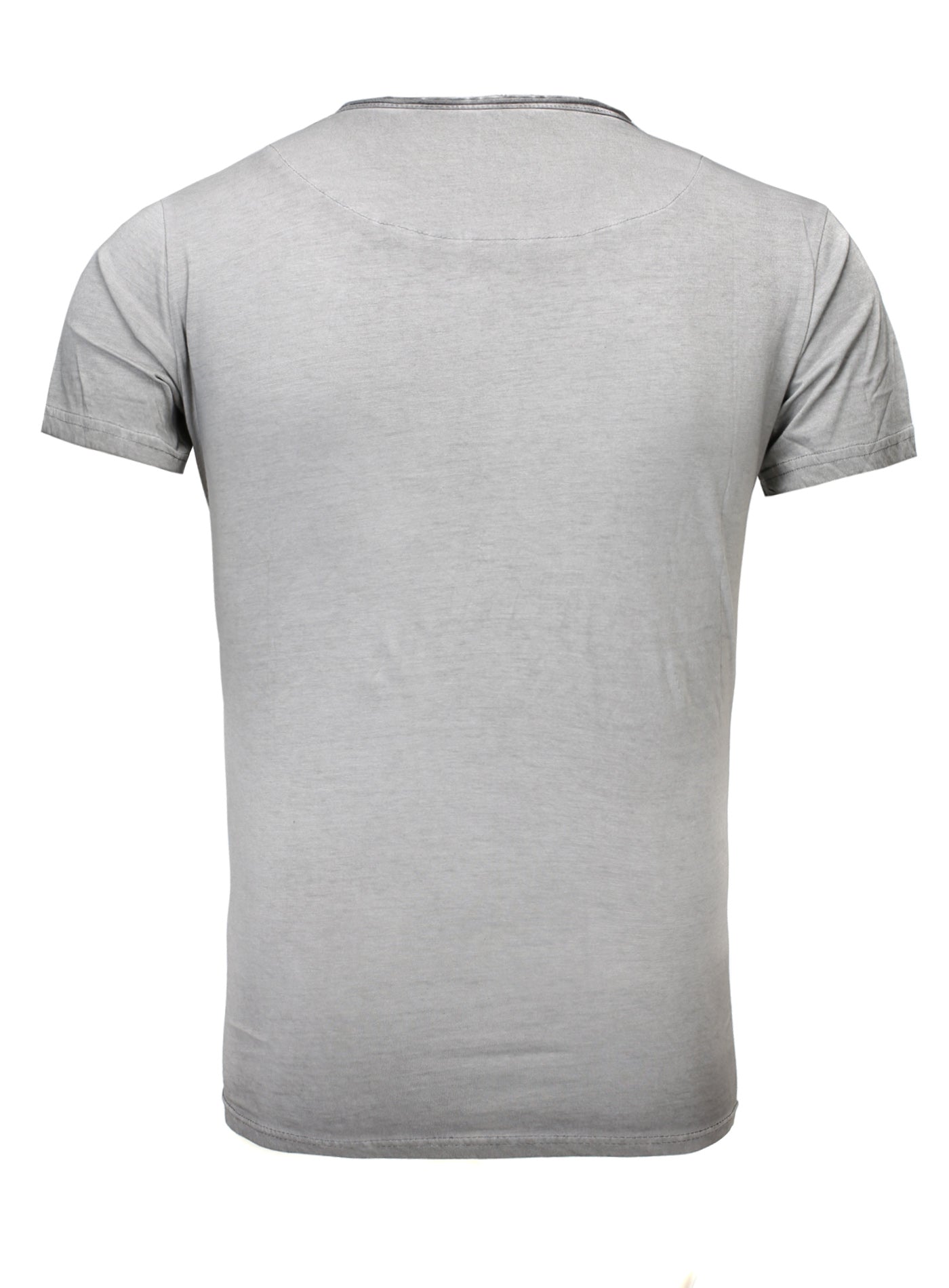 T-Shirt mit Front Druck in cooler Oil Waschung Skull Deluxe